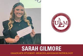 ULM Speech-Language Pathology student awarded scholarship