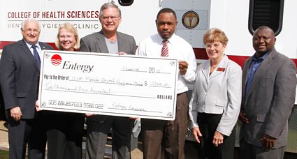 Photo of check presentation