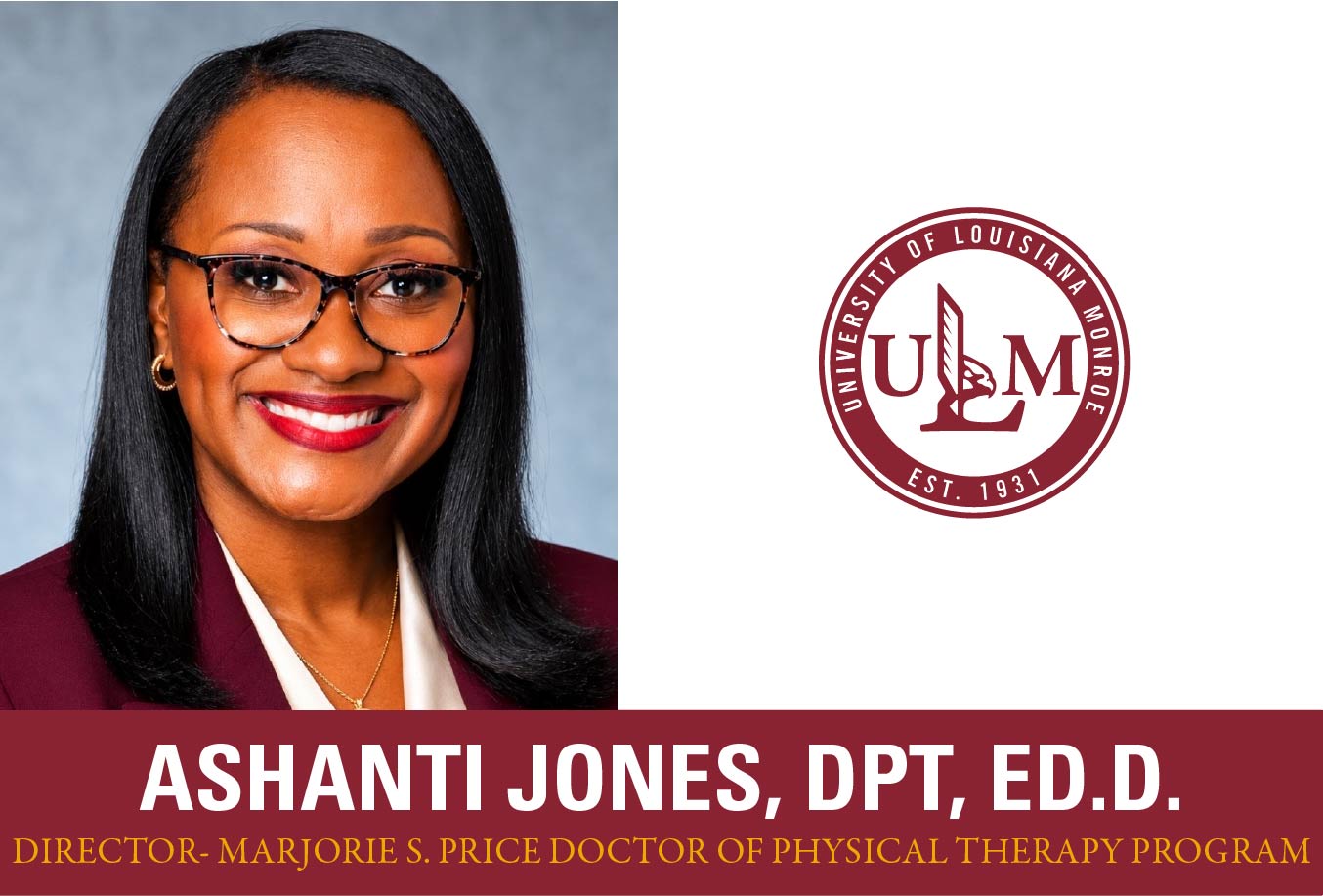 Dr. Ashanti Jones named director of ULM Doctor of Physical Therapy program
