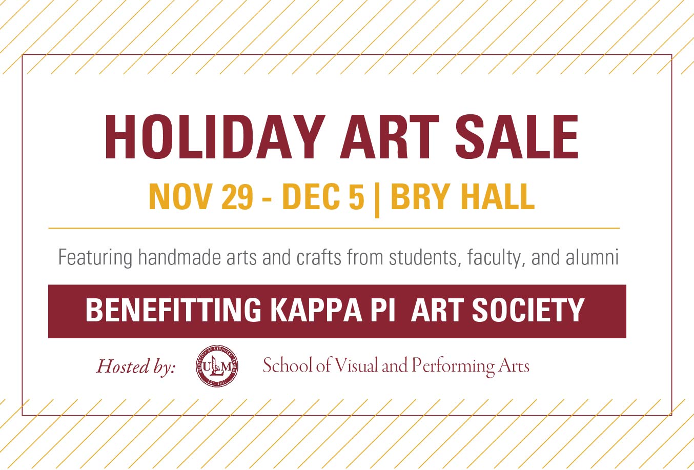 ULM School of Visual and Performing Arts hosts annual holiday art sale