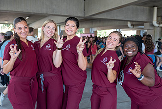 ULM College of Health Sciences hosts first Back to School Parking Garage Party for students