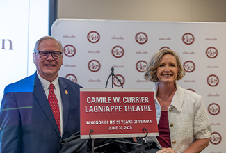 ULM honors Camile Currier with naming of Bayou Pointe Theatre