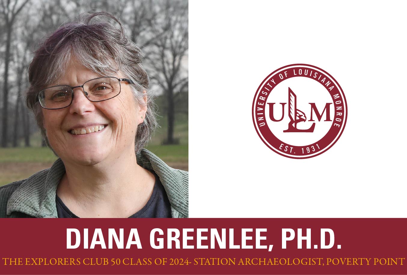 ULM Station Archaeologist Dr. Diana Greenlee named to The Explorers Club 50 Class of 2024