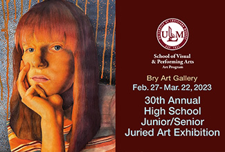 30th Annual High School Jr./Sr. Juried Art Exhibition on display at ULM