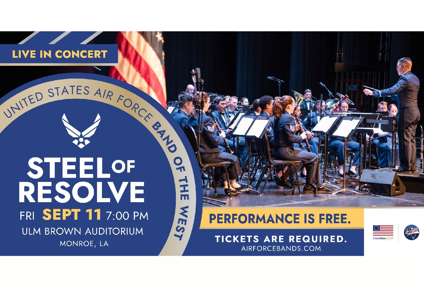 U.S. Air Force Band of the West to hold free concert at ULM