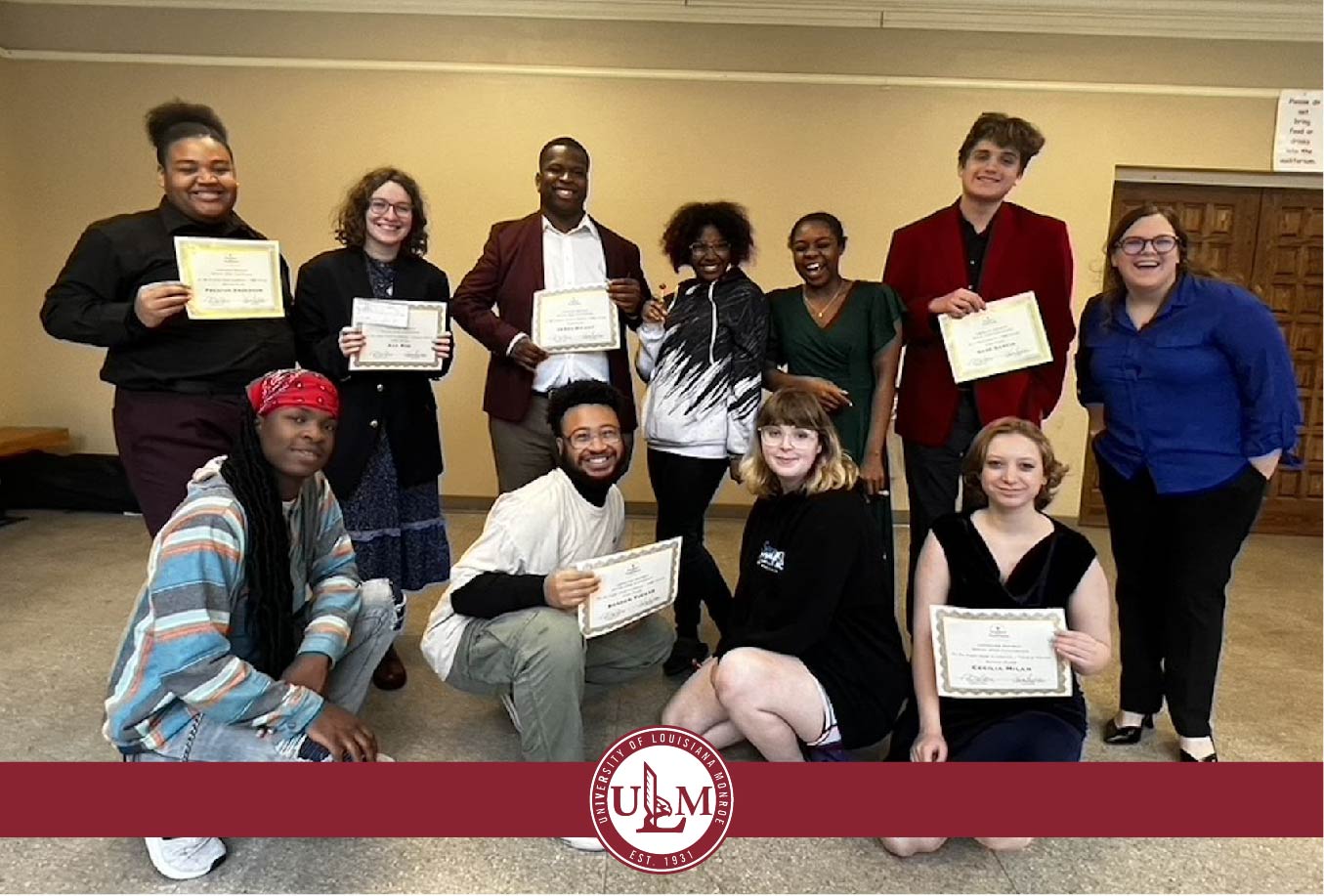 ULM voice majors excel at state conference