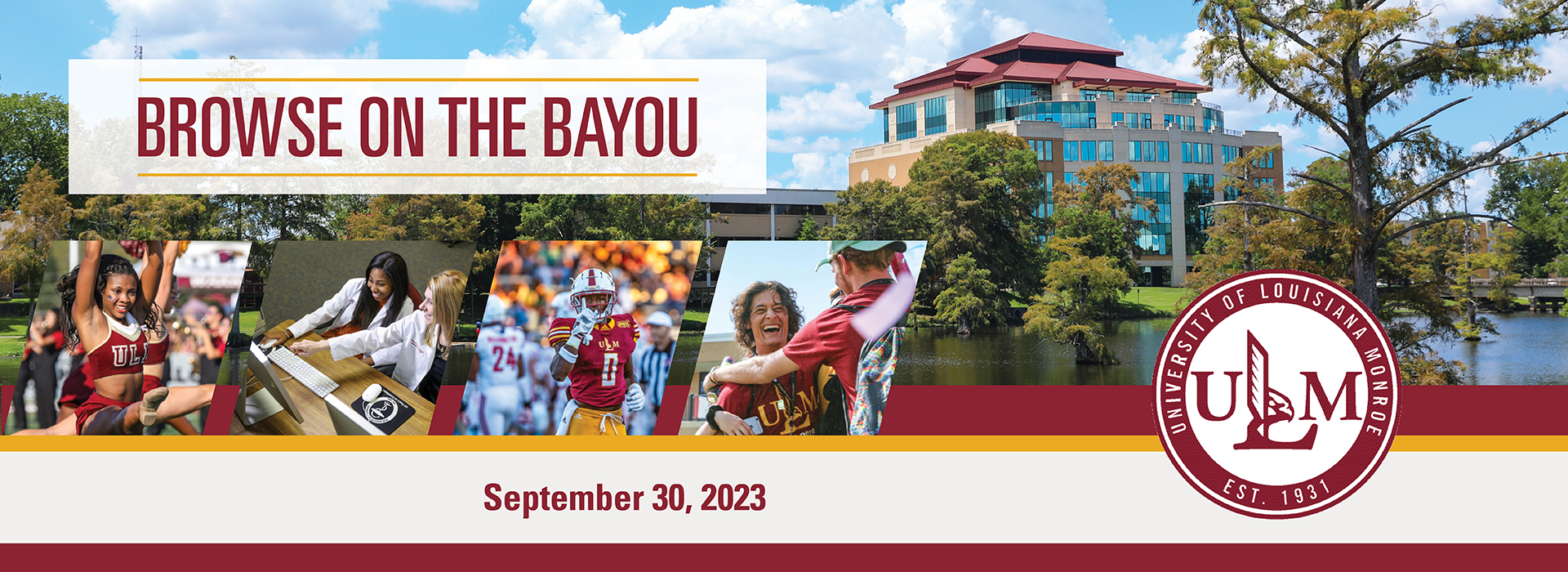 ULM Browse on the Bayou - Fall 2023 banner