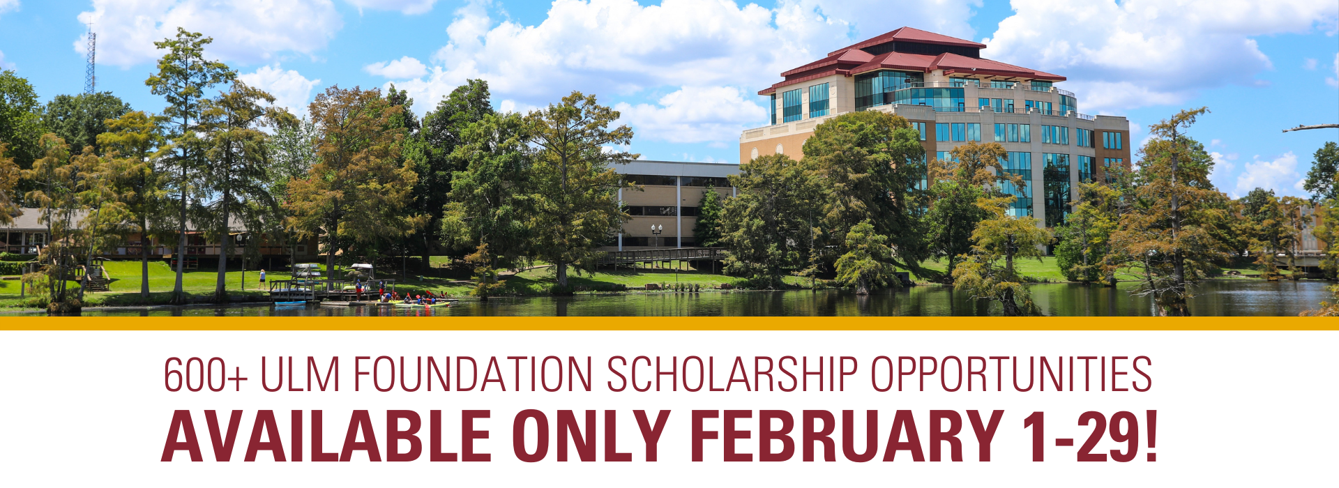 ULM Foundation Scholarships Open February 1-29, 2024