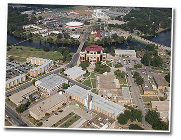 aerial view of campus