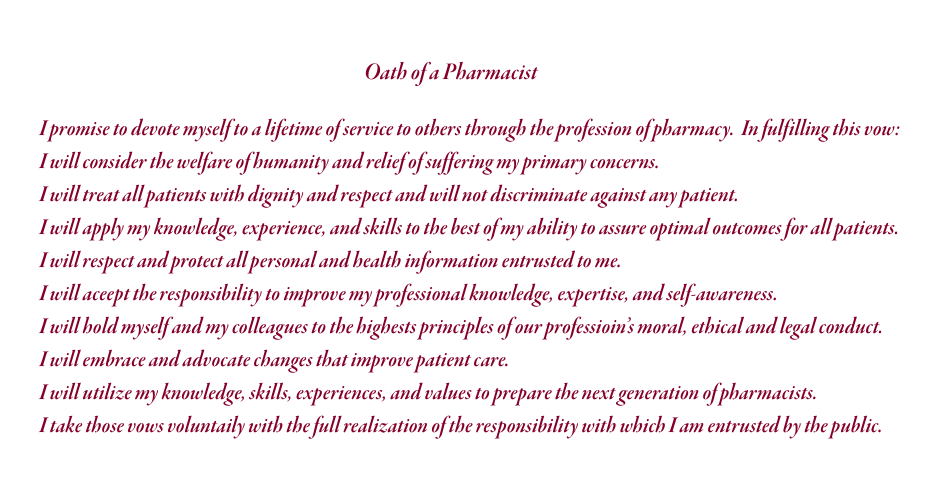 Oath of a Pharmacist