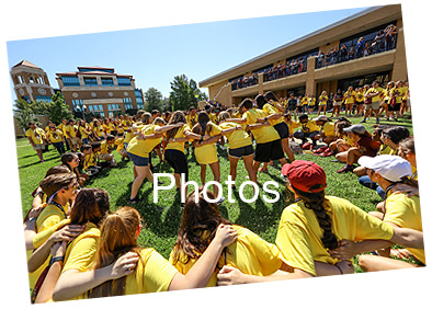 students in quad during prep activitiy