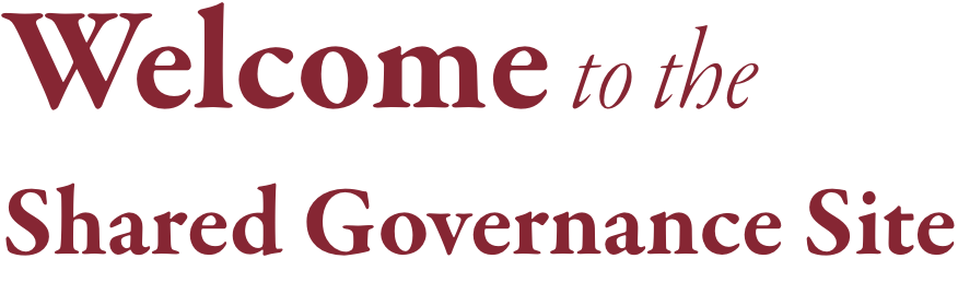 Welcome to the Shared Governance site