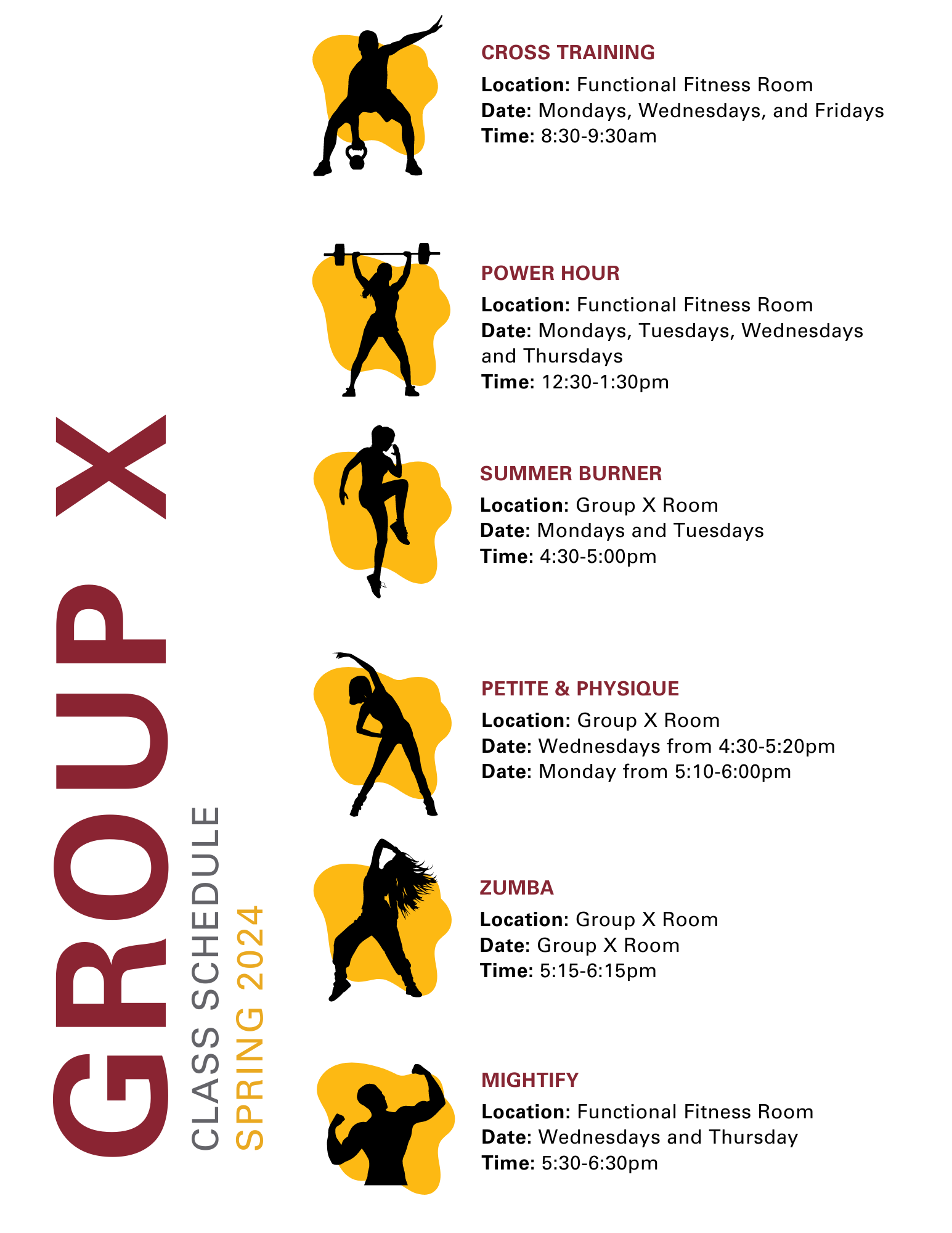 Group Fitness Classes  Division of Academic & Student Affairs