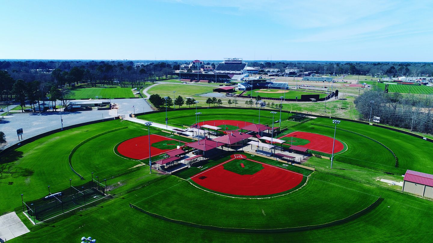 aerial of turf fields