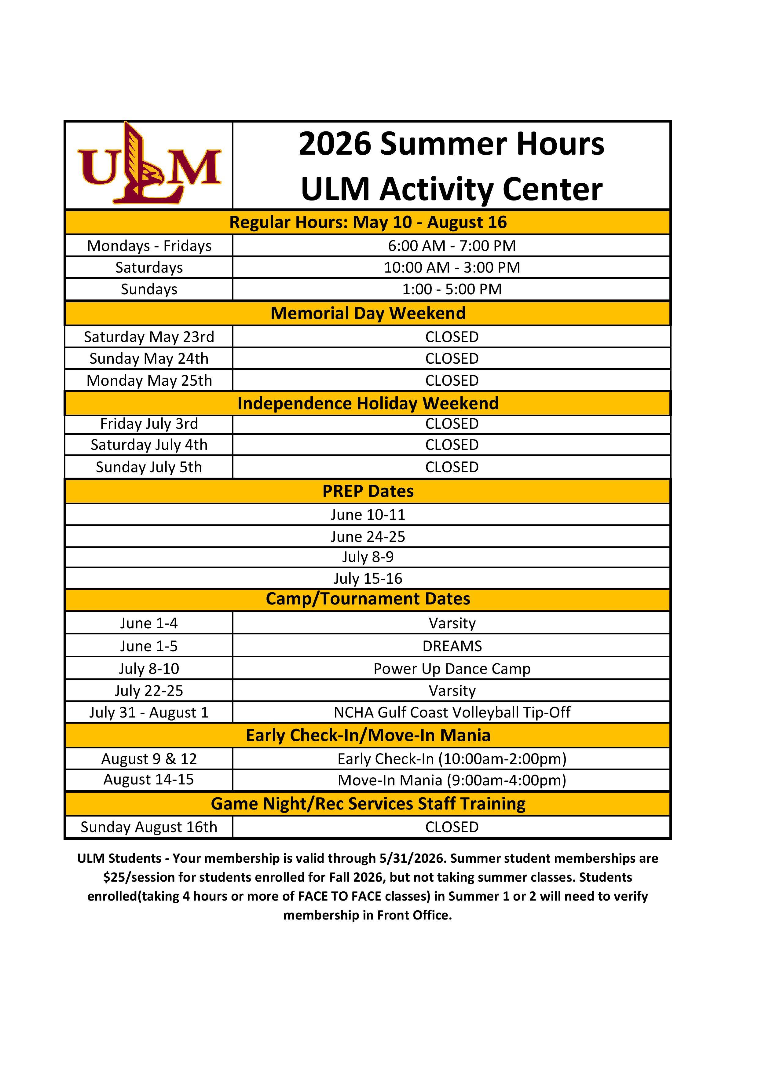 spring hours