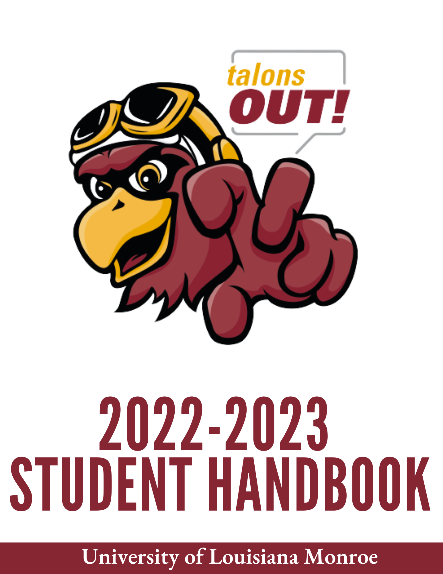 graphic of student handbook cover