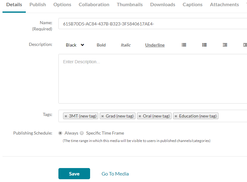 Moodle Tag Screenshot