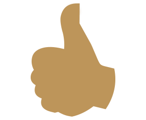 gold thumbs up icon