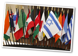 photo of international flags