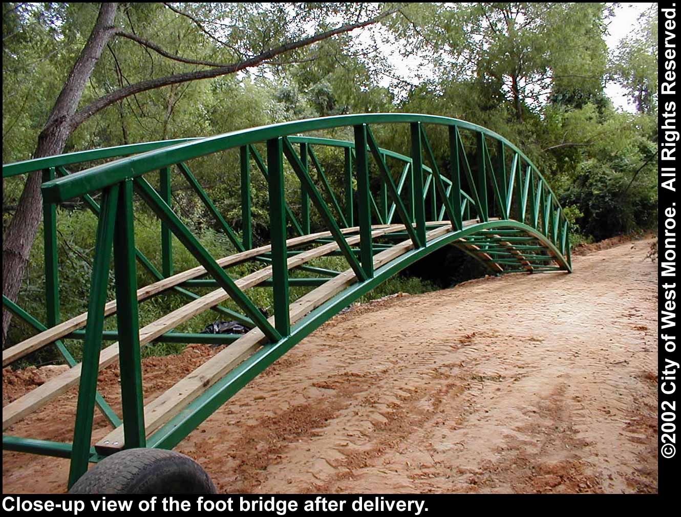 Photo: Close-up of foot bridge